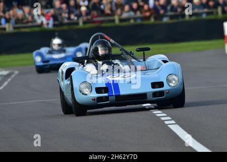 Niall McFadden, Michael Cullen, Elva Mk7S, Gurney Cup, World Championship Sports Cars che ha corso negli anni dal 1960 al 1966, Goodwood 78 ° membri Foto Stock