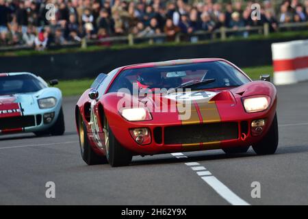 Tom Kristensen, Sam Hancock, Ford GT40, Gurney Cup, World Championship Sports Cars che ha corso negli anni dal 1960 al 1966, Goodwood 78th Members Me Foto Stock