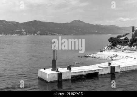 su un traghetto in croazia Foto Stock