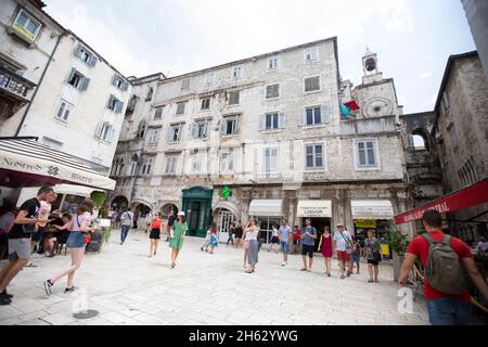 passeggiate nella città vecchia di spalato, croazia Foto Stock