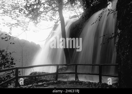 cascate nel parco nazionale di plitvice, croazia Foto Stock