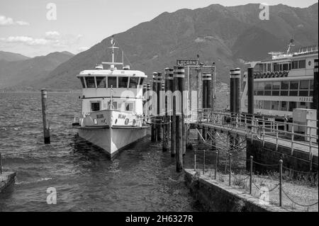 passeggiata lungo locarno sulle rive del lago maggiore locarno,canton ticino,svizzera Foto Stock