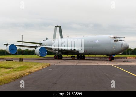 Boeing e-3D Sentry ZH105 ha sfilato alla RAF Waddington per il piano di laboratorio del programma velivoli obsoleti del Defense Science & Technology Laboratory Foto Stock