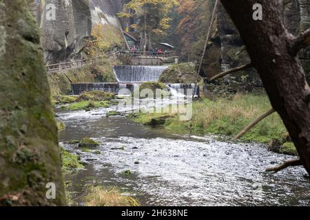 Edmundsklamm Elbsandsteingebirge böhmische Schweiz Foto Stock