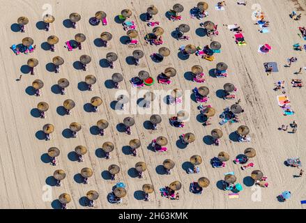 foto aerea,cala anguila-cala mendia,baia e spiaggia s'estany d'en mas,manacor,mallorca,isole baleari,spagna,europa Foto Stock