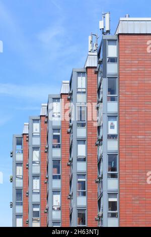 casa in mattoni moderna, edificio residenziale, bremerhaven, germania Foto Stock