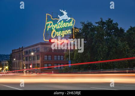 Foto della città vecchia di Portland, Oregon Foto Stock