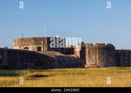 inghilterra, hampshire, la nuova foresta, keyhaven, hurst castello Foto Stock