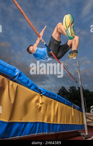 high jumper,atletica,winterbach,baden-wuerttemberg,germania Foto Stock