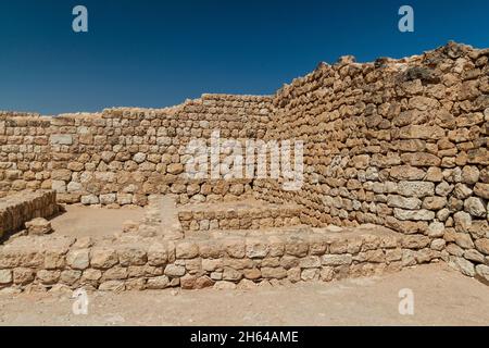 Parco Archeologico di Sumhuram con rovine dell'antica città di Khor Rori vicino a Salalah, Oman Foto Stock