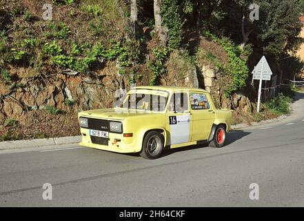 Joaquim Torrent-Simca 1000 Rallye nel Subiba al col del Pollarre-2018 del Campionato di montagna della Catalogna Foto Stock