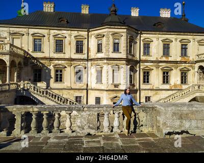 Cortile del Castello di Pidhirtsi Foto Stock