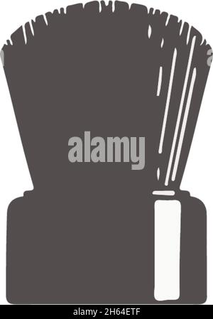 Spazzola per trucco per l'applicazione di cosmetici o polvere Illustrazione Vettoriale