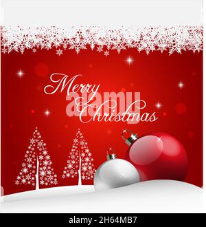 Illustrazione di un creative sullo sfondo di Natale con elementi astratti e abbellimento Illustrazione Vettoriale