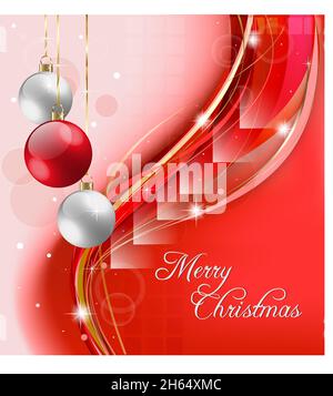 Illustrazione di un creative sullo sfondo di Natale con elementi astratti e abbellimento Illustrazione Vettoriale