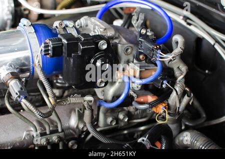 Immagine ravvicinata di auto a motore i dettagli. Foto Stock