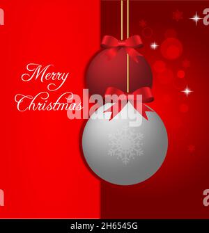 Illustrazione di un creative sullo sfondo di Natale con elementi astratti e abbellimento Illustrazione Vettoriale