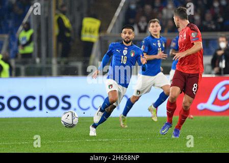 Lorenzo Insigne (Italia) durante la Coppa del mondo FIFA Qatar 2022, partita di calcio di qualificazione del Gruppo C tra Italia e Svizzera all'Olimpico stadi Foto Stock