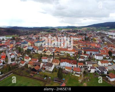 Furth im Wald, Germania: Paesaggio urbano aereo Foto Stock