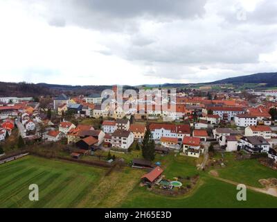 Furth im Wald, Germania: Paesaggio urbano aereo Foto Stock