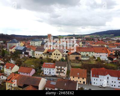 Furth im Wald, Germania: Paesaggio urbano aereo Foto Stock