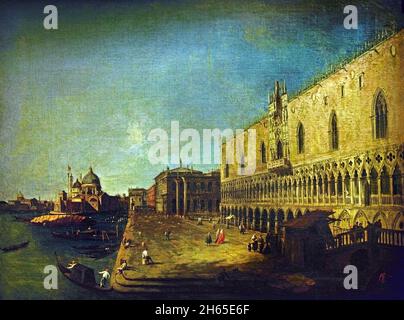 Vista prospettica del Palazzo Ducale a Venezia 1725 - 1726 Giovanni Antonio detto Canaletto, 1697/1768, Italia, Foto Stock