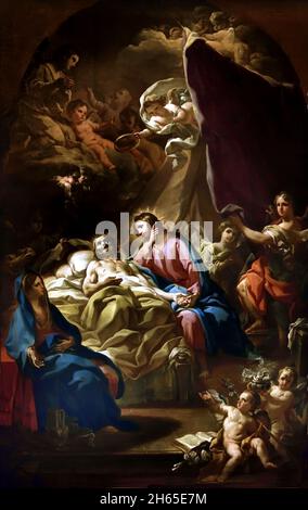 Morte di San Giuseppe 1735 - 1738 di Giaquinto Corrado, 1703-1765, Italia, Foto Stock