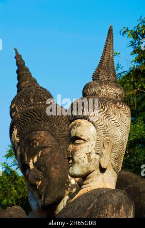 Laos, provincia de Vientiane, Xieng Khuan, bouddha parc, 1958, Statua di Bouddha, sculture hindoues et bouddhiques // Laos, Provincia di Vientiane, Xi Foto Stock