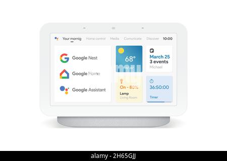 Google Nest Hub, in formato vettoriale Illustrazione Vettoriale