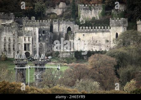 Gwrych Castello di Abergele Galles. Le nuove foto mostrano i preparativi ben in corso al castello di Gwrych per il prossimo di i'm a celebrità 2021 Foto Stock