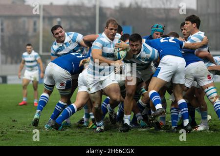 TREVISO, ITA. 13 NOVEMBRE Facundo Bosch di Los Pumas durante l'amichevole incontro Internazionale tra Italia e Argentina allo Stadio Comunale di Monigo, Treviso, sabato 13 novembre 2021. (Credit: MI News) Credit: MI News & Sport /Alamy Live News Foto Stock