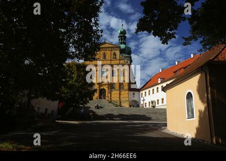 Wallfahrtskirche, Barockkirche, Amberg, ;Maria Hilf, Kirche, Bergkirche, Kirchturm a der Oberpfalz, Bayern! Foto Stock