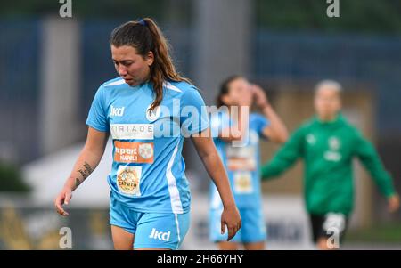 Napoli, Italia. 13 Nov 2021. Despoina Chatznikolaou (9) Napoli Femminile durante il Campionato Italiano Soccer Seria A Women 2021/2022 match between Napoli Femminile vs US Sassuolo Women il 13 novembre 2021 allo Stadio Giuseppe piccolo di Cercola Italia Credit: Independent Photo Agency/Alamy Live News Foto Stock