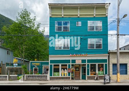 Canada, British Columbia, Stewart, Downtown, Historic Bayview Hotel Foto Stock