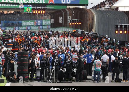 Griglia di partenza, Grille de partir, durante la Formula 1 Heineken Grande Premio De Sao Paulo 2021, Gran Premio di San Paolo, 19° round del Campionato Mondiale FIA di Formula uno 2021 dal 12 al 14 novembre 2021 sul circuito Interlagos, a San Paolo, Brasile - Foto: DPPI/DPPI/LiveMedia Foto Stock