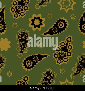 Modello Paisley. Sfondo vettore Doodle. Henné paisley mehndi doodles design tribal design elemento Illustrazione Vettoriale