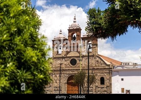 Iglesia la Catedral, all'interno di Histórico de Riobamba Foto Stock