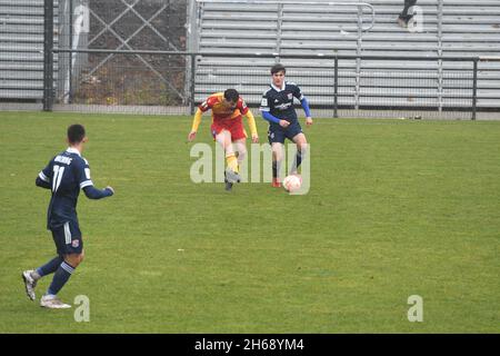 KSC U19 vs SpVgg Unterhaching, A-Junioren Bundesliga Karlsruher SC vs spvgg Unterhaching Youth League, Karlsruhe Wildparksta Foto Stock