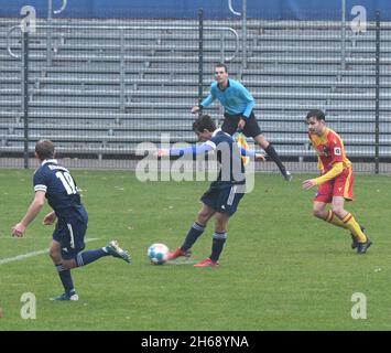 KSC U19 vs SpVgg Unterhaching, A-Junioren Bundesliga Karlsruher SC vs spvgg Unterhaching Youth League, Karlsruhe Wildparksta Foto Stock