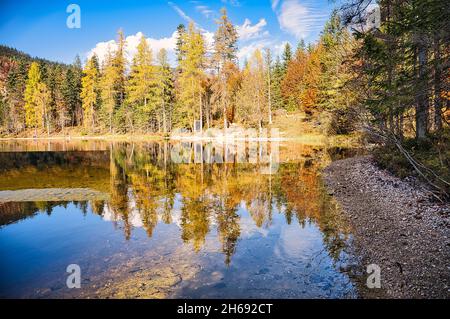 Paesaggio autunnale al Ödensee in Stiria Foto Stock