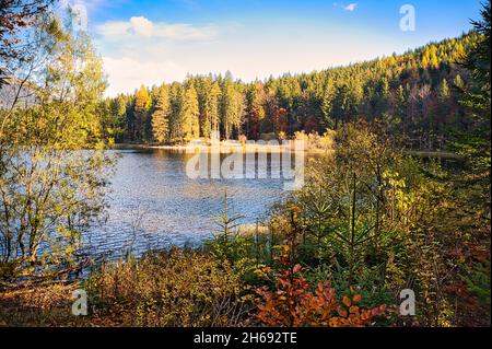 Paesaggio autunnale al Ödensee in Stiria Foto Stock