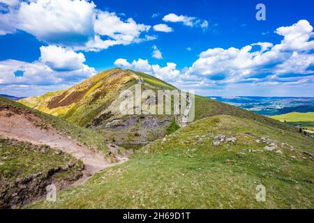 Winnats Pass, Parco Nazionale di Peak District, Derbyshire, England, Regno Unito Foto Stock
