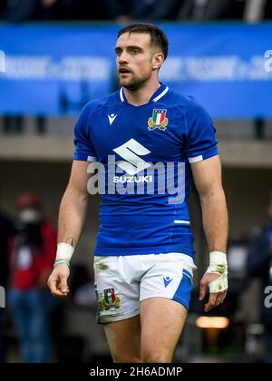 Stadio Monigo, Treviso, Italia, 13 novembre 2021, Edoardo Padovani (Italia) ritratto durante Test Match 2021, Italia vs Argentina - Coppa delle nazioni d'autunno Foto Stock