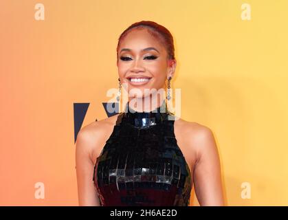 Saweetie ha partecipato ai premi MTV EMA 2021 alla Papp Laszlo Budapest Sportarena, a Budapest, Ungheria. Data foto: Domenica 14 novembre 2021. Foto Stock