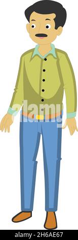 Vettore uomo indiano Illustrazione Vettoriale