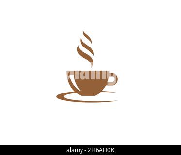 Creative tazza caffè Logo Design Vector Illustrazione simbolo Illustrazione Vettoriale
