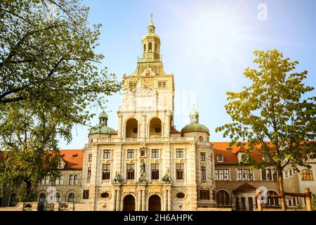 Museo storico Nazionale Bavarese all'inizio della primavera, Monaco Baviera Germania Foto Stock