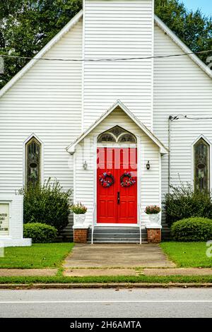 Canon United Methodist Church, Broad Street, Canon, Georgia Foto Stock