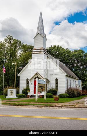 Canon United Methodist Church, Broad Street, Canon, Georgia Foto Stock