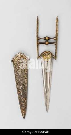 Katar con scabbard, Turchia, 17 °-18 ° secolo. Foto Stock